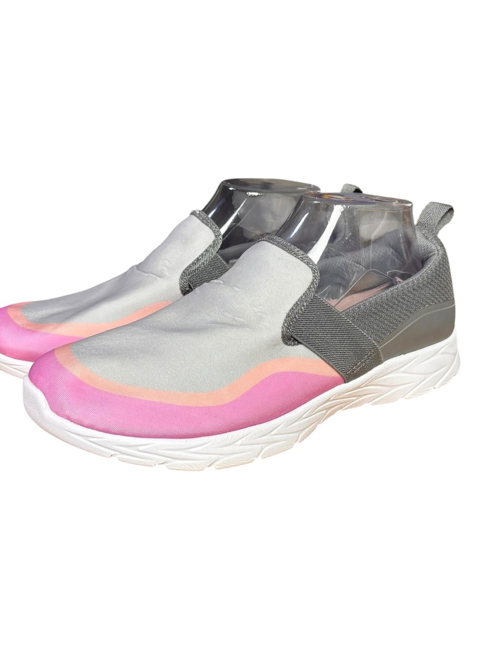 Vionic Nalia Orthotic Slip-On Gray/Pink Sneakers – Sz 9 Wide
